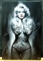 Метална табела Marilyn Monroe tattoo