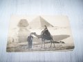 Стара картичка, снимка от Сфинкса и Пирамидите 1922г., снимка 1 - Филателия - 32492284