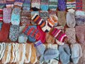 Терлици, гети родопски ръчно изработели плетени вълнени чорапи нови, снимка 1