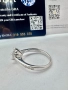 Сребърен пръстен с мойсанит (диамант) 1 карат , снимка 7