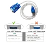 Конзолен кабел Cisco, сериен кабел Rj45 към DB9 и RS232 към USB (2 в 1 ), снимка 6