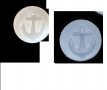 Малка котва прозрачен силиконов молд форма калъп бижутерски сладкарски смола фондан изделия, снимка 1 - Форми - 27481273
