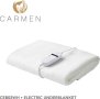Електрическо одеяло/подложка  Carmen- 150 x 80 см - Полар - Бяло, снимка 1 - Спално бельо - 43480498