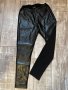 Нов черен еластичен  кожен клин с комбинация  еластично трико  , снимка 2