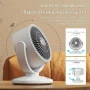 USB Безжичен вентилатор за въздушна циркулация – Ротация 360°, настолен/стенен монтаж, с осветление , снимка 4