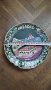 Голяма декоративна чиния,ръчна изработка със  забележителности на Кушадасъ Турция, снимка 3
