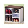 Немски шкаф за обувки с възглавница за сядане, снимка 1 - Шкафове - 36533186