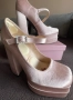 👠 Дамски обувки пудра - сатен 💎, снимка 7
