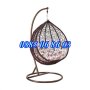 Висящ ратанов стол – люлка тип гнездо, снимка 1 - Градински мебели, декорация  - 40776300