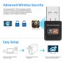 USB Wifi адаптер 600Mbps Dual Band 2.4G/5GHz, безжичен мрежов адаптер Mini WiFi Dongle, снимка 7