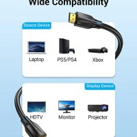 Vention кабел Cable HDMI 2.1 - 1.5m - 8K/60Hz Black - AANBG, снимка 13 - Кабели и адаптери - 43356525