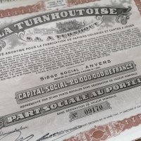 Акция от Франция | LA Turnhoutoise | 1944г., снимка 3 - Други ценни предмети - 28238318