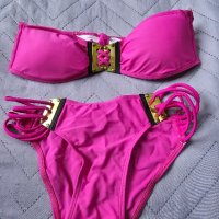 Розов бански костюм , снимка 2 - Бански костюми - 44100621
