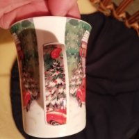 Порцеланова чаша с мотив зимен , снимка 2 - Други - 37932810