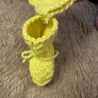 Бебешки плетени чорапки , снимка 3 - Бебешки чорапи - 39363679