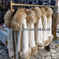Дамско луксозно палто с лисица код 823, снимка 1 - Палта, манта - 39378843