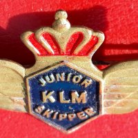 значка на младши пилот-капитан на компания KLM. Холандия, снимка 2 - Други ценни предмети - 43492677