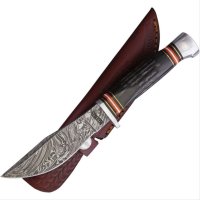 Среден ловен нож Marbles Horn Damascus MR460., снимка 8 - Ножове - 43779988