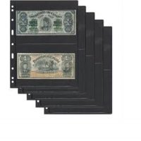 VARIO 2 S - черни листа за четири банкноти на лист–195х128, снимка 1 - Нумизматика и бонистика - 35299244