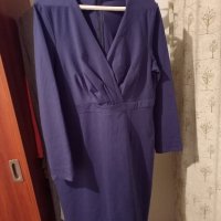 Продавам нова рокля тъмносиня от памук и еластин XL, снимка 4 - Рокли - 43434772