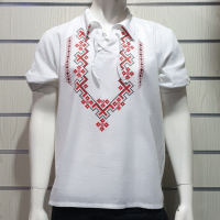 Нова мъжка риза с връзки, яка и трансферен печат Шевица, Етно мотив, България, снимка 7 - Ризи - 36529230