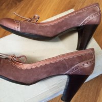 Италиански обувки от естествен велур Eurodonna, снимка 1 - Дамски обувки на ток - 32289647