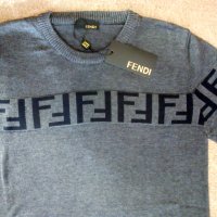 Fendi мъжки пуловер сив размер S, M и L нов с етикет, снимка 4 - Пуловери - 38748873