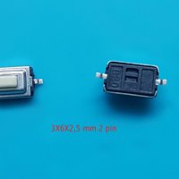 Микро бутони 3X6X2,5 mm 2 pin, снимка 1 - Друга електроника - 32537661