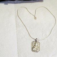 сребърен медальон, сребърно колие Свети Николай Чудотворец и сребърно синджирче, снимка 4 - Други - 27920323
