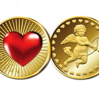 Свети Валентин 14 Февруари - Монета за влюбени, снимка 1 - Нумизматика и бонистика - 27731474
