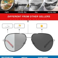 Мъжки слънчеви очила HD,UV400,поляризиран,фотохромни, снимка 11 - Слънчеви и диоптрични очила - 44012009