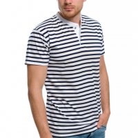 Нова мъжка моряшка блуза на райе с копчета, снимка 6 - Тениски - 30312694