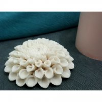 3D Хризантема фунийки цвете голям силиконов молд форма калъп фондан шоколад гипс сапун, снимка 4 - Форми - 37182036