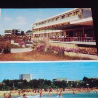 Две стари картички от Българското Черноморие Слънчев бряг, Китен много красиви 10363, снимка 8 - Колекции - 43111924