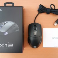 EVGA X12, 16,000 DPI, 5 Profiles, 8 Buttons, RGB, Black, снимка 1 - Клавиатури и мишки - 43957513