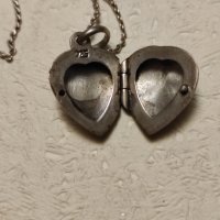 Сребърен синджир с медальон Сърце - отварящ се (208), снимка 2 - Колиета, медальони, синджири - 42979336