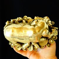 Бронзова статуетка Прасе с прасенца,злато,фън шуй 1.5 кг. , снимка 9 - Статуетки - 26225153