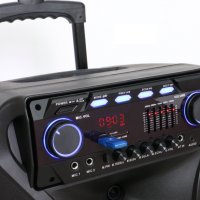 Тонколона караоке ЕК-1305 12″ с Bluetooth и 2 Броя безжични микрофони, снимка 3 - Тонколони - 43483007