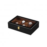 Луксозна черна дървена кутия за часовници, снимка 6 - Други - 32466257