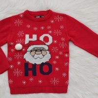 Коледен пуловер 7-8 години, снимка 7 - Детски Блузи и туники - 38312263