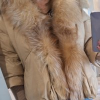 НАМАЛЕНИЕ Каки, луксозно яке с гъши пух и лисица, снимка 12 - Якета - 42840104