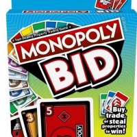 Образователна игра с карти MONOPOLY BID - Наддаване / Монополи Hasbro, снимка 1 - Образователни игри - 40087418