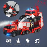 Пожарна с дистанционно управление и вода, снимка 1 - Коли, камиони, мотори, писти - 43030068