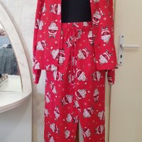 Коледна пижама - бархетна размер Л-ХЛ, снимка 15 - Пижами - 43591798
