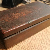 дървена пирографирана кутия антика, снимка 3 - Антикварни и старинни предмети - 38353973