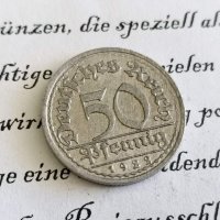 Райх монета - Германия - 50 пфенига | 1922г.; серия F, снимка 1 - Нумизматика и бонистика - 28229299