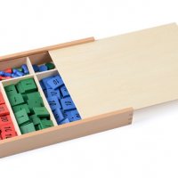 Дървен комплект Монтесори за ранно обучение математика в кутия , снимка 5 - Образователни игри - 34880431