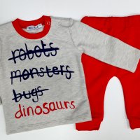 Намален! Нов детски комплект Динозавър в червено , снимка 4 - Комплекти за бебе - 26899035