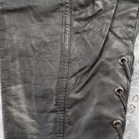 Дамски рокерски панталон от естествена кожа с подплата. Страхотна кройка., снимка 3 - Панталони - 33616057