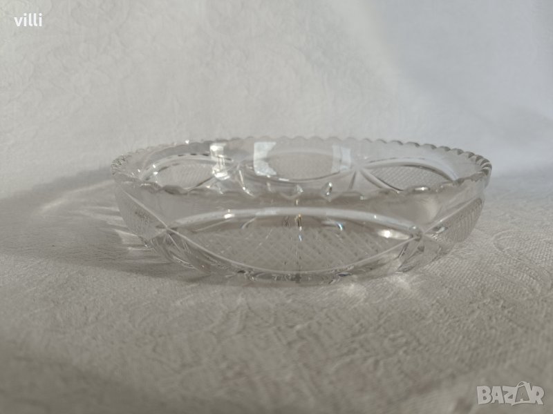 Кристална купа ядки / салати, снимка 1